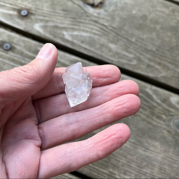 Double Terminated Twin Herkimer Diamond Crystal - Picture 1 of 17